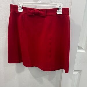 Draper James Red Mini Skirt with Bow